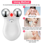 1Pc Micro-current Face Massager Rechargeable Face Neck Roller Intelligent Facial Massager With 5 Gears For Skin Tightening Skin Lifting Wrinkle Reducing