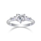 Large Diamond Ring Luxury Fashion Set Moissanite Silver Ring