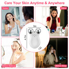 1Pc Micro-current Face Massager Rechargeable Face Neck Roller Intelligent Facial Massager With 5 Gears For Skin Tightening Skin Lifting Wrinkle Reducing