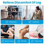 1Pc Cordless Leg Massager Air Compression Massager With Heat Thigh Knee Calf Massager With 3 Modes Adjustable Wrap For Pain Relief